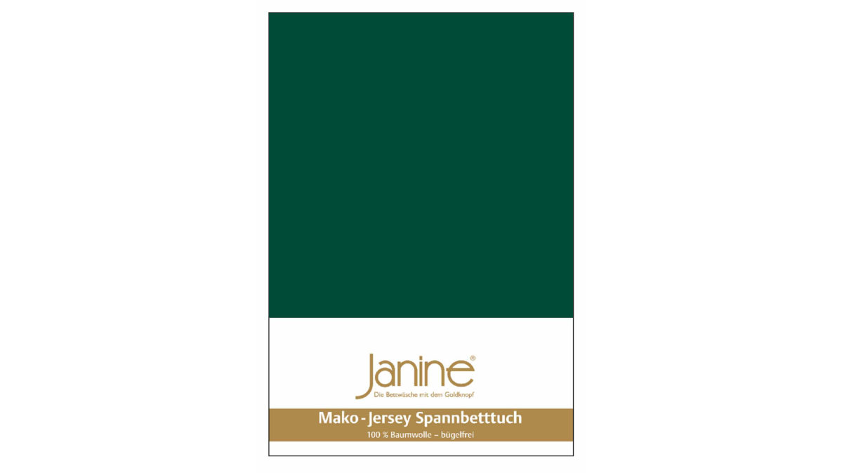 Spannbettlaken Janine® aus Stoff in Dunkelgrün Janine® Spannbettlaken Waldgrün - ca. 100 x 200 cm