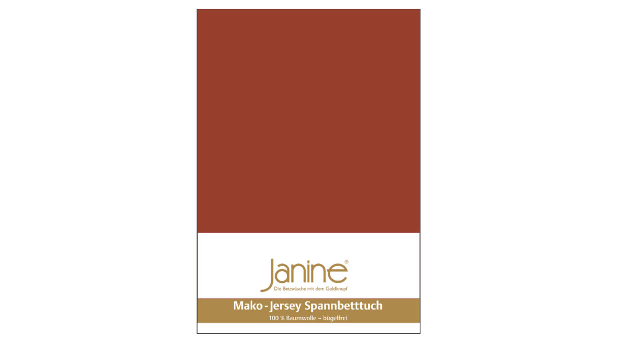 Spannbettlaken Janine® aus Stoff in Rost Janine® Spannbettlaken Tabasco - ca. 100 x 200 cm