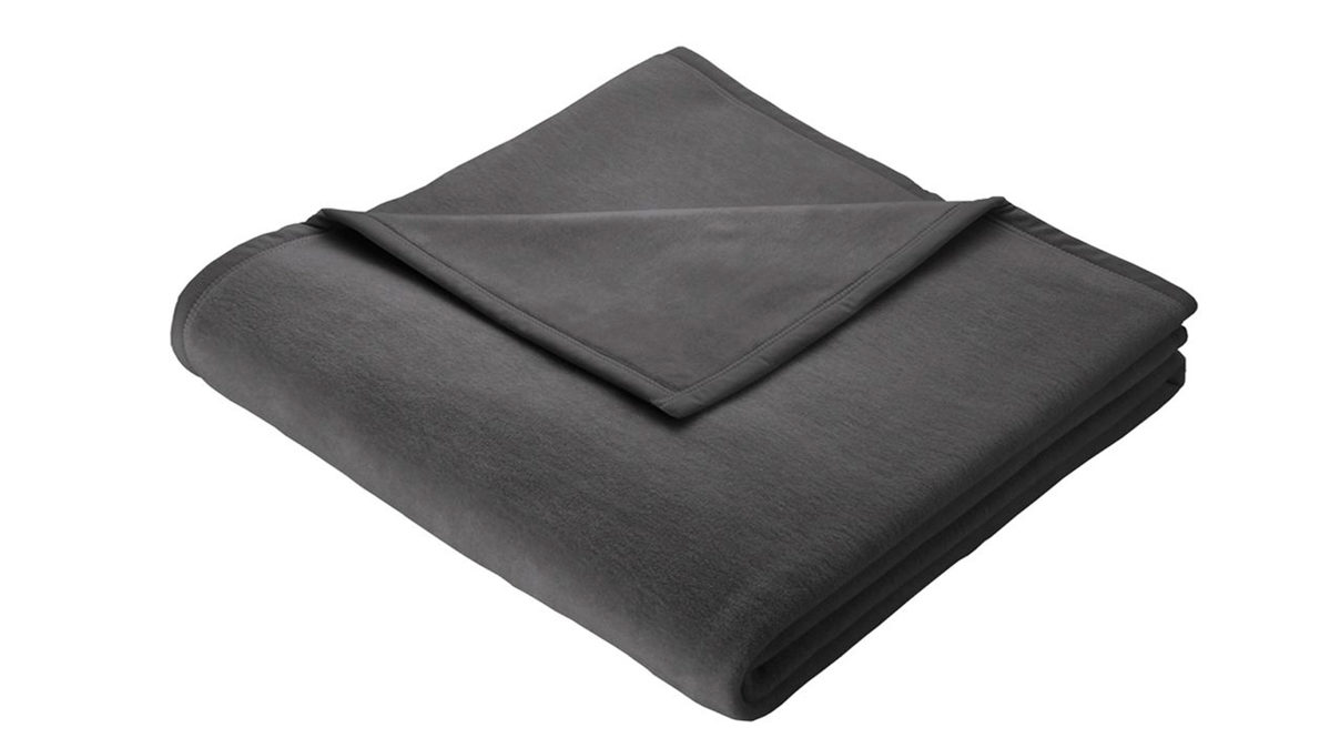 Wohndecke Biederlack® aus Mischgewebe in Dunkelgrau Biederlack® Wohndecke Cotton Home schieferfarbenes Mischgewebe - ca. 150 x 200 cm