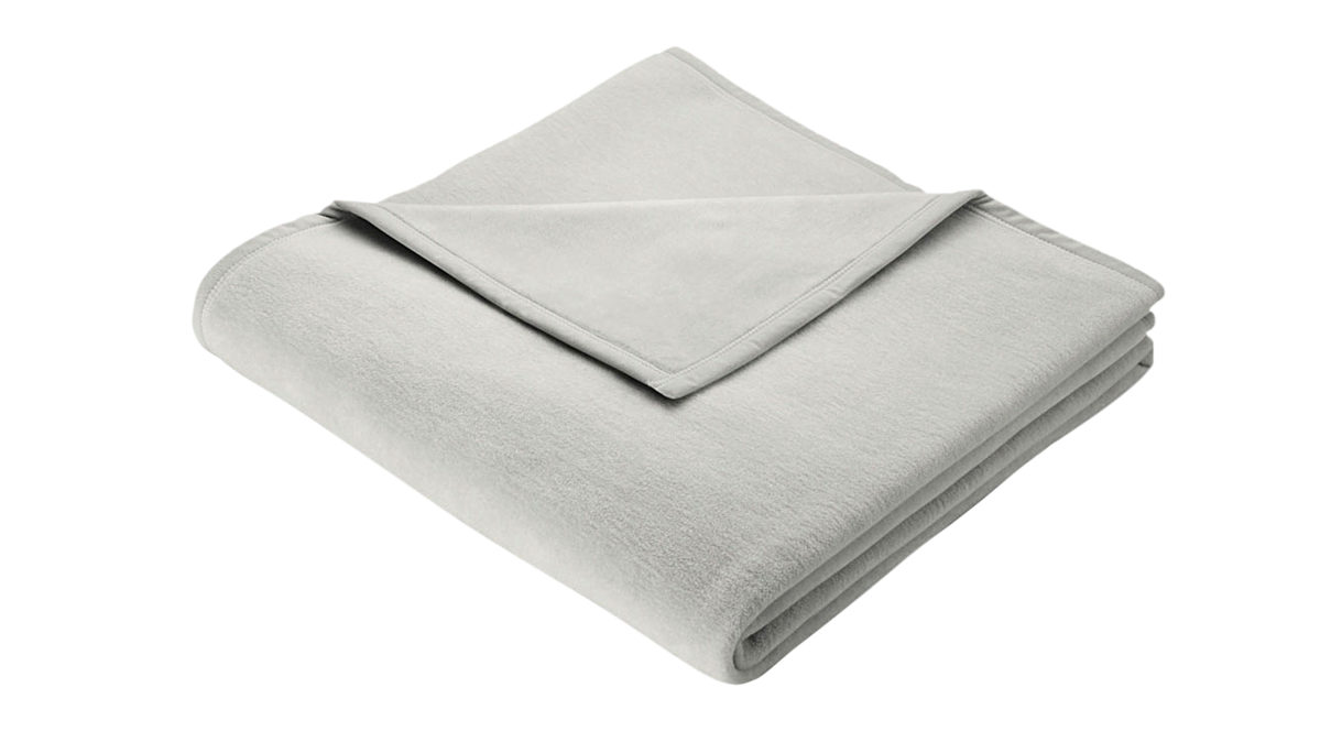 Wohndecke Biederlack® aus Mischgewebe in Hellgrau Biederlack® Wohndecke Cotton Home silberfarbenes Mischgewebe - ca. 150 x 200 cm