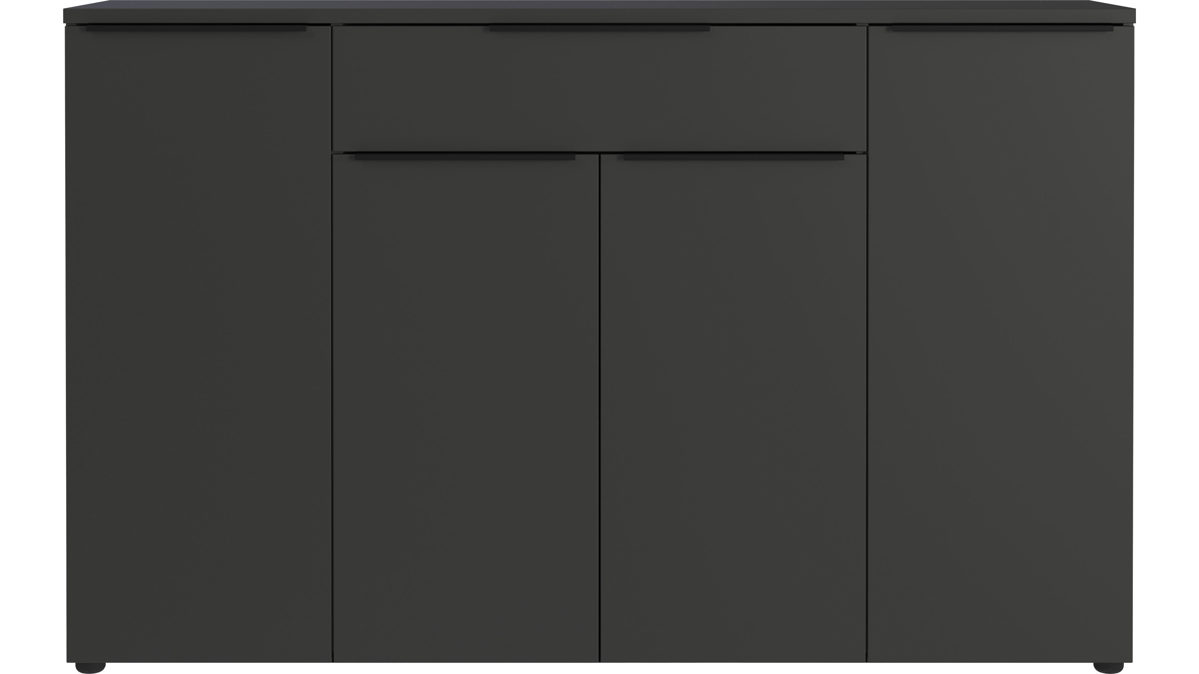 Sideboard Germania i.i. aus Holz in Dunkelgrau Büroprogramm Mailand - Sideboard Graphit - ca. 161 x 101 cm