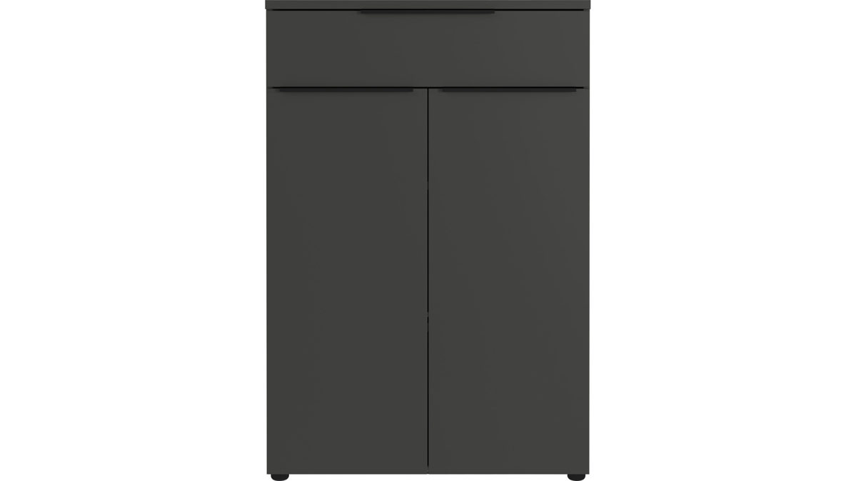 Aktenschrank Germania i.i. aus Holz in Dunkelgrau Büroprogramm Mailand - Aktenschrank Graphit - ca. 81 x 120 cm