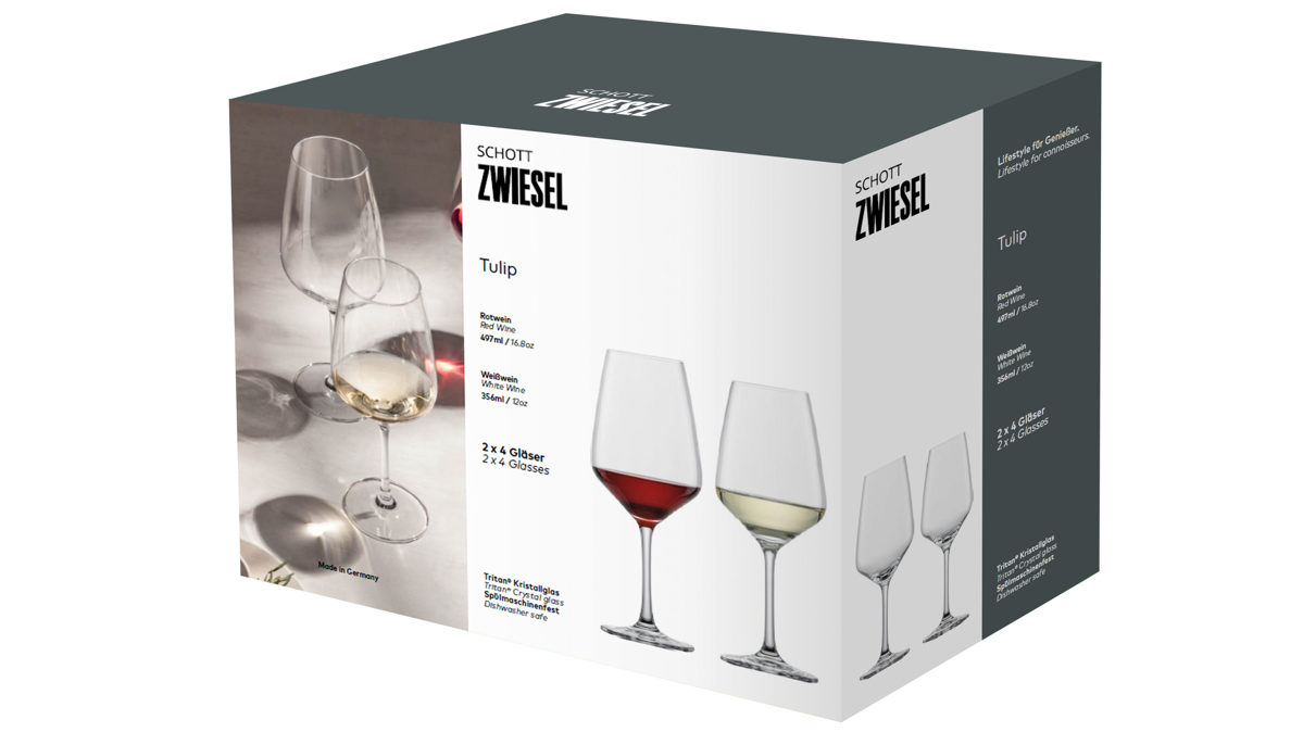 Glas-Set Zwiesel glas aus Glas in Transparent SCHOTT ZWIESEL Weinglas-Set Tulip Tritan®-Kristallglas – vierteilig
