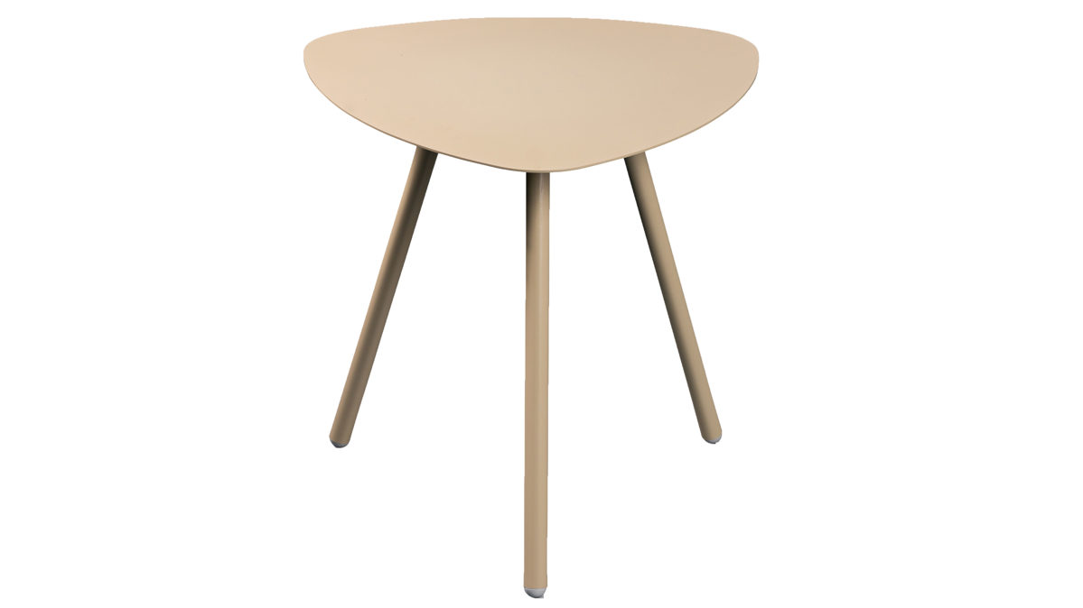 Beistelltisch M2 kollektion aus Metall in Weiß Beistelltisch Mira 2 Cremeweiß - ca. 50 x 50 cm