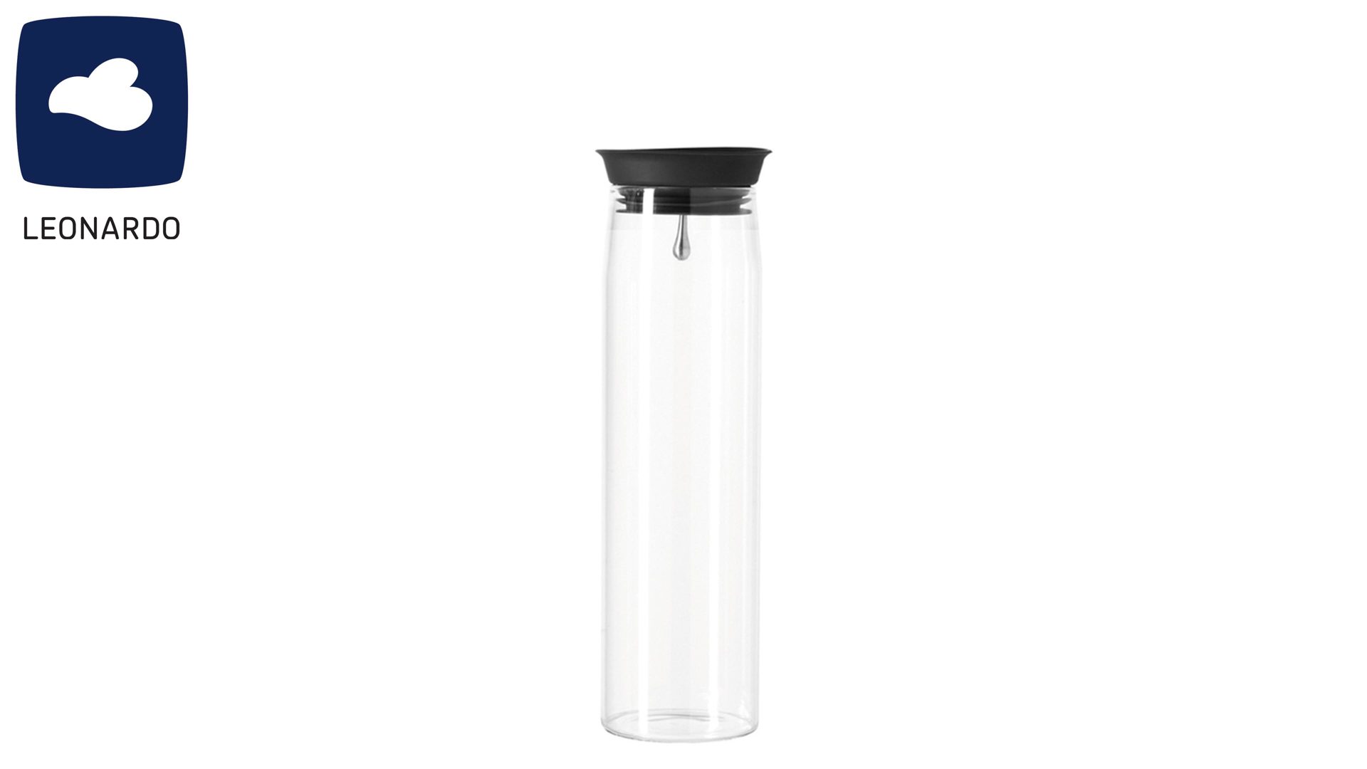 Karaffe Leonardo | glaskoch aus Glas in Transparent LEONARDO Wasserkaraffe Brioso Klarglas & Silikon - ca. 1 Liter Fassungsvermögen