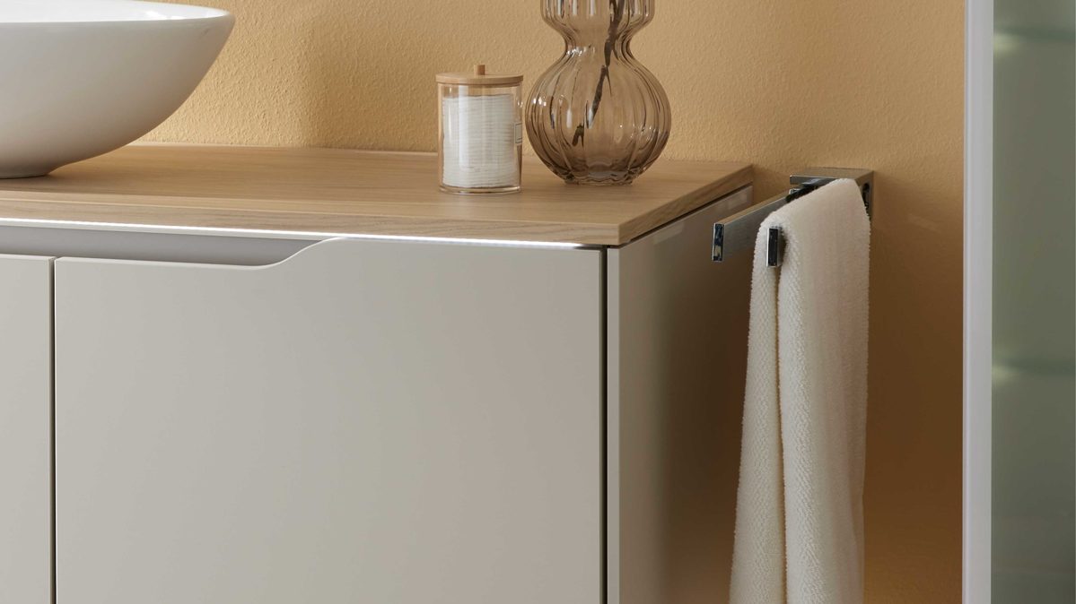 Handtuchhalter Interliving aus Metall in Chrom Interliving Bad Serie 3720 – Handtuchhalter verchromtes Metall