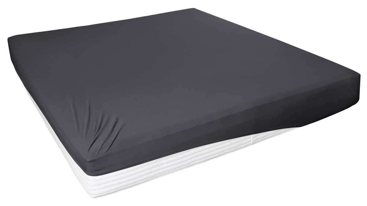 Spannbettlaken H. g. hahn haustextilien® aus Stoff in Anthrazit HAHN Spannbettlaken anthrazitfarbener Baumwolljersey - ca. 100 x 200 cm