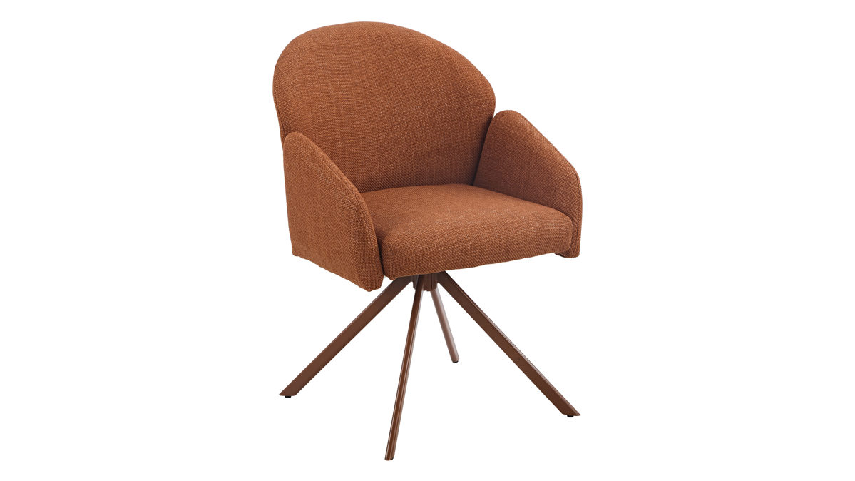 Polsterstuhl Hela aus Stoff in Orange Polsterstuhl Holly S Copper Bjorn 20 & Kupfer