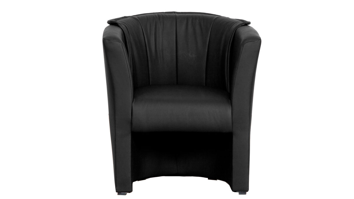 Cocktailsessel Matex aus Kunstleder in Schwarz Cocktailsessel Lux Kunstleder schwarz 628 - Breite ca. 71 cm
