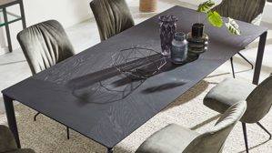 Esstisch Interliving aus Holz in Schwarz Interliving Esszimmer Serie 5110 - Esstisch mattschwarzes Eichefurnier - ca. 240 x 100 cm