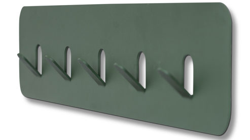 Wandgarderobe M2 kollektion aus Metall in Grün Garderobenleiste Lilly Grün – fünf Haken, Länge ca. 50 cm