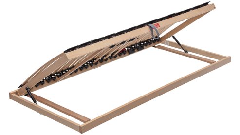 Lattenrost Interliving aus Holz in Holzfarben Interliving Lattenrost Serie 1952 - V6258 rechts mit Hebehilfe – Liegefläche ca. 100 x 200 cm