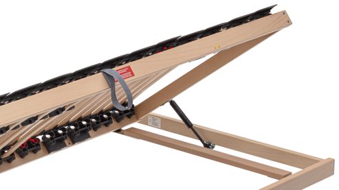 Lattenrost Interliving aus Holz in Holzfarben Interliving Lattenrost Serie 1952 - V6258 rechts mit Hebehilfe – Liegefläche ca. 100 x 200 cm