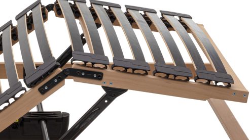 Lattenrost Interliving aus Holz in Holzfarben Interliving Lattenrost Serie 1952 - V6282 zweifach motorisch mit Handschalter – Liegefläche ca. 120 x 200 cm