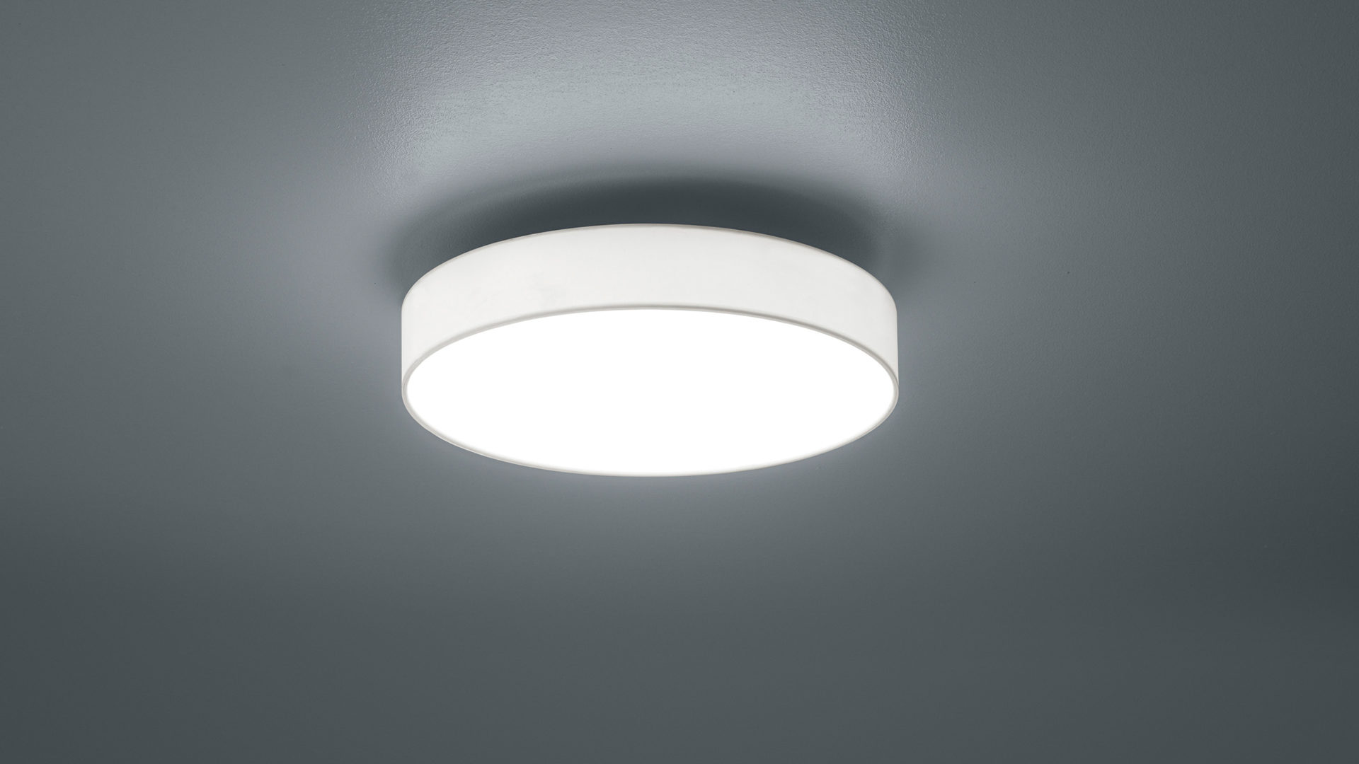 Deckenleuchte Trio lighting for you aus Stoff in Weiß TRIO LED-Deckenleuchte Lugano weißer Lampenschirm – Durchmesser ca. 40 cm
