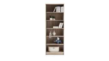 Regal Bega-consult aus Holz in Holzfarben Bücherregal als Wohnzimmermöbel Sonoma eichefarbene Kunststoffoberflächen – Höhe ca. 198 cm, fünf Böden