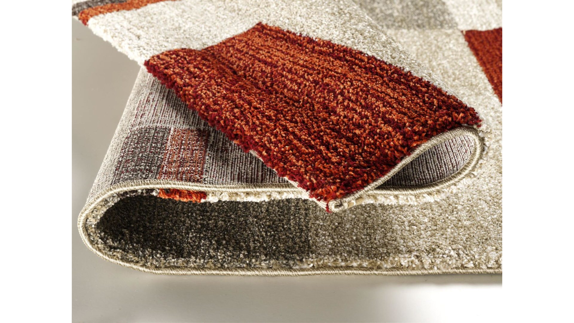 Webteppich Oci aus Kunstfaser in Rot Webteppich Castle Beppo für Ihre Wohnaccessoires rote, beige & braune Kunstfaser – ca. 140 x 200 cm