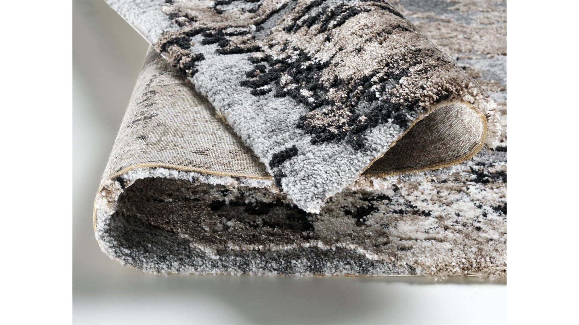 Hochflorteppich Oci aus Mischgewebe in Braun Vintageteppich Juwel Liray für Ihre Wohnaccessoires braun-beiges Mischgewebe – ca. 160 x 230 cm