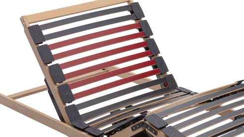 Lattenrost Interliving aus Holz in Holzfarben Interliving Lattenrost Serie 1952 mit drei Motoren dreifach motorisch mit Funk-Fernbedienung – Liegefläche ca. 90 x 200 cm