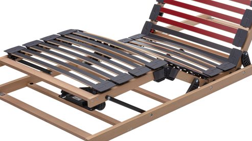 Lattenrost Interliving aus Holz in Holzfarben Interliving Lattenrost Serie 1952 - V6288 Smart zweifach motorisch mit Handschalter – Liegefläche ca. 90 x 200 cm