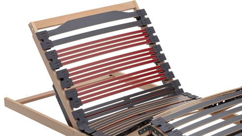 Lattenrost Interliving aus Holz in Holzfarben Interliving Lattenrost Serie 1953 mit Funksteuerung dreifach motorisch mit Funk-Fernbedienung – Liegefläche ca. 90 x 200 cm