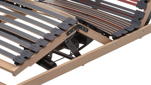 Lattenrost Interliving aus Holz in Holzfarben Interliving Lattenrost Serie 1953 mit Funksteuerung dreifach motorisch mit Funk-Fernbedienung – Liegefläche ca. 80 x 200 cm