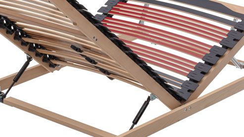 Lattenrost Interliving aus Holz in Holzfarben Interliving Lattenrost Serie 1953 mit Hebehilfe mit Hebehilfe & manuell verstellbar – Liegefläche ca. 90 x 200 cm