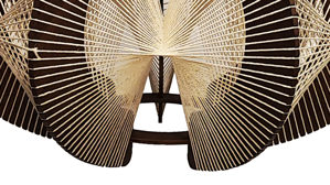 Pendelleuchte Globo lighting aus Holz in Braun GLOBO Hängelampe Sakura Hanfschnur, Holz & Metall - Durchmesser ca. 44 cm