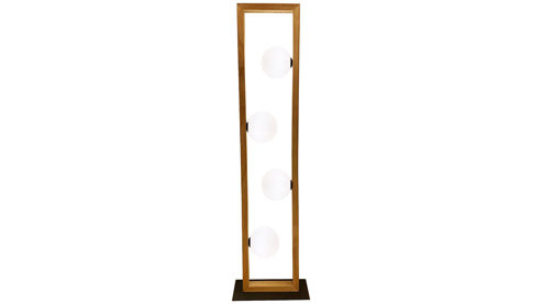 Stehleuchte Globo lighting aus Holz in Holzfarben GLOBO Lampen Serie Nanda - Stehlampe Holz & opalweißes Glas - Höhe ca. 110 cm