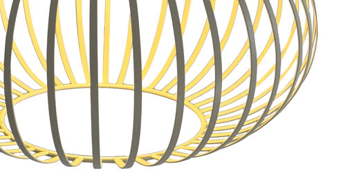 Pendelleuchte Globo lighting aus Metall in Beige GLOBO Lampen Serie Mateo - Hängelampe beiges Metall - Durchmesser ca. 40 cm