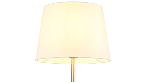 Stehleuchte Globo lighting aus Metall in Metallfarben GLOBO Lampen Serie Joris - Stehlampe Nickel & weißer Lampenschirm - Höhe ca. 151 cm