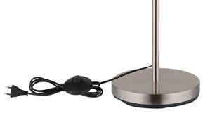 Stehleuchte Globo lighting aus Metall in Metallfarben GLOBO Lampen Serie Joris - Stehlampe Nickel & weißer Lampenschirm - Höhe ca. 151 cm