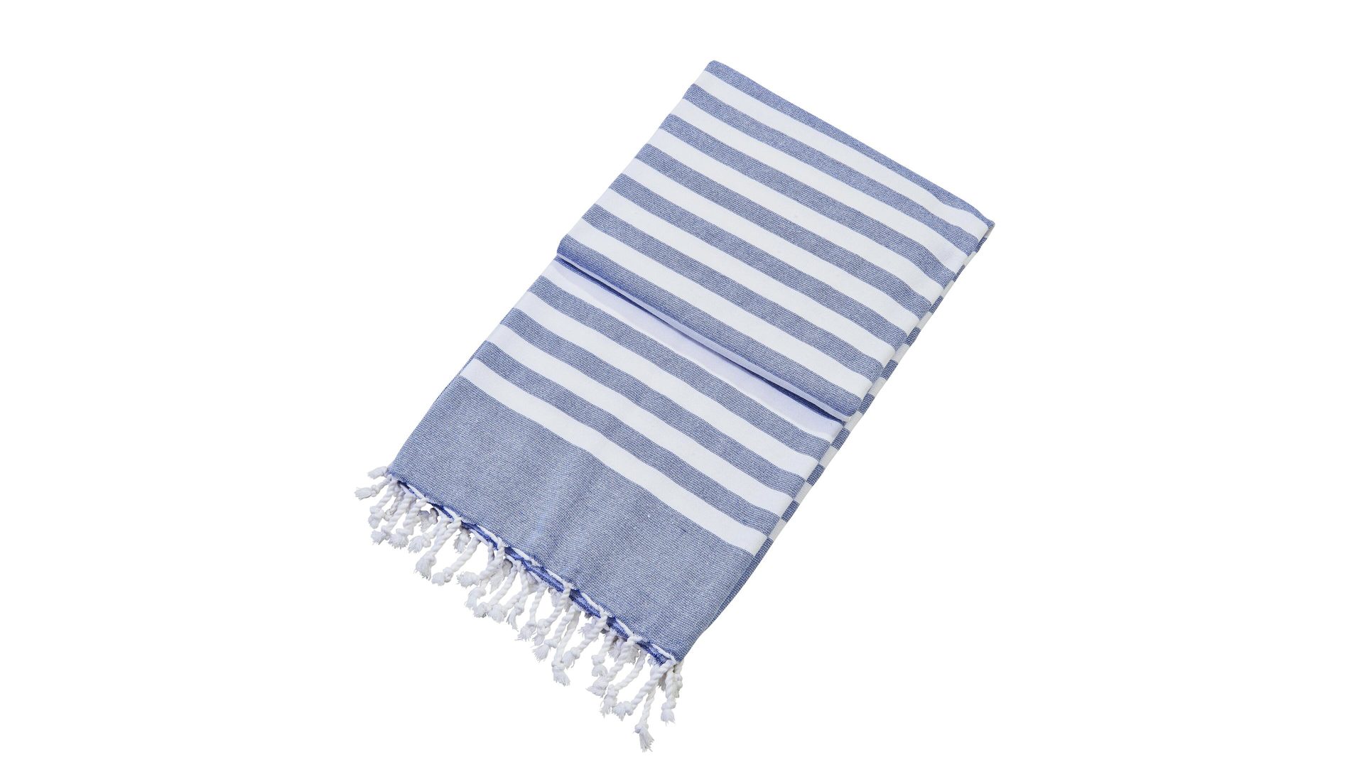 Hamamtuch Done.® aus Stoff in Blau done.® Hamamtuch Cairo rauchblaue Streifen  – ca. 90 x 160 cm