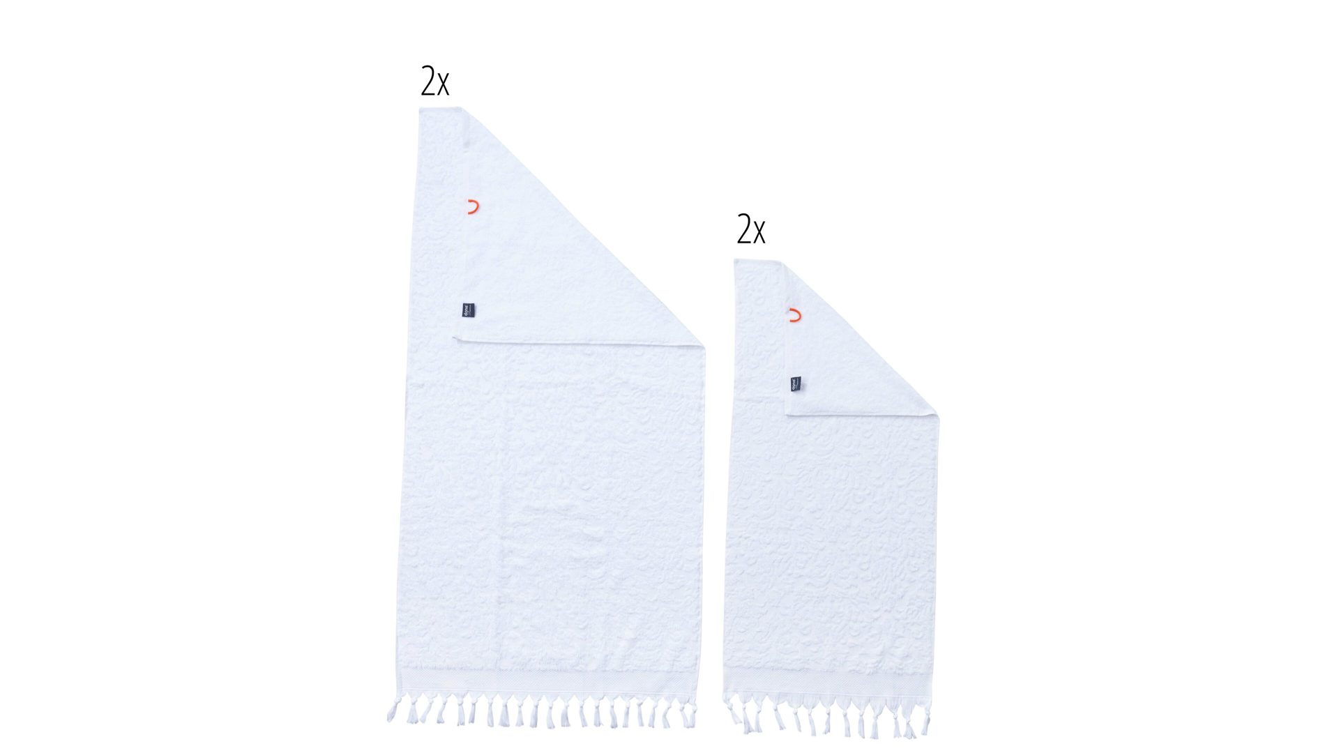 Handtuch-Set Done.® aus Stoff in Weiß done.® Handtuch-Set Provence Ornaments weiße Baumwolle – vierteilig