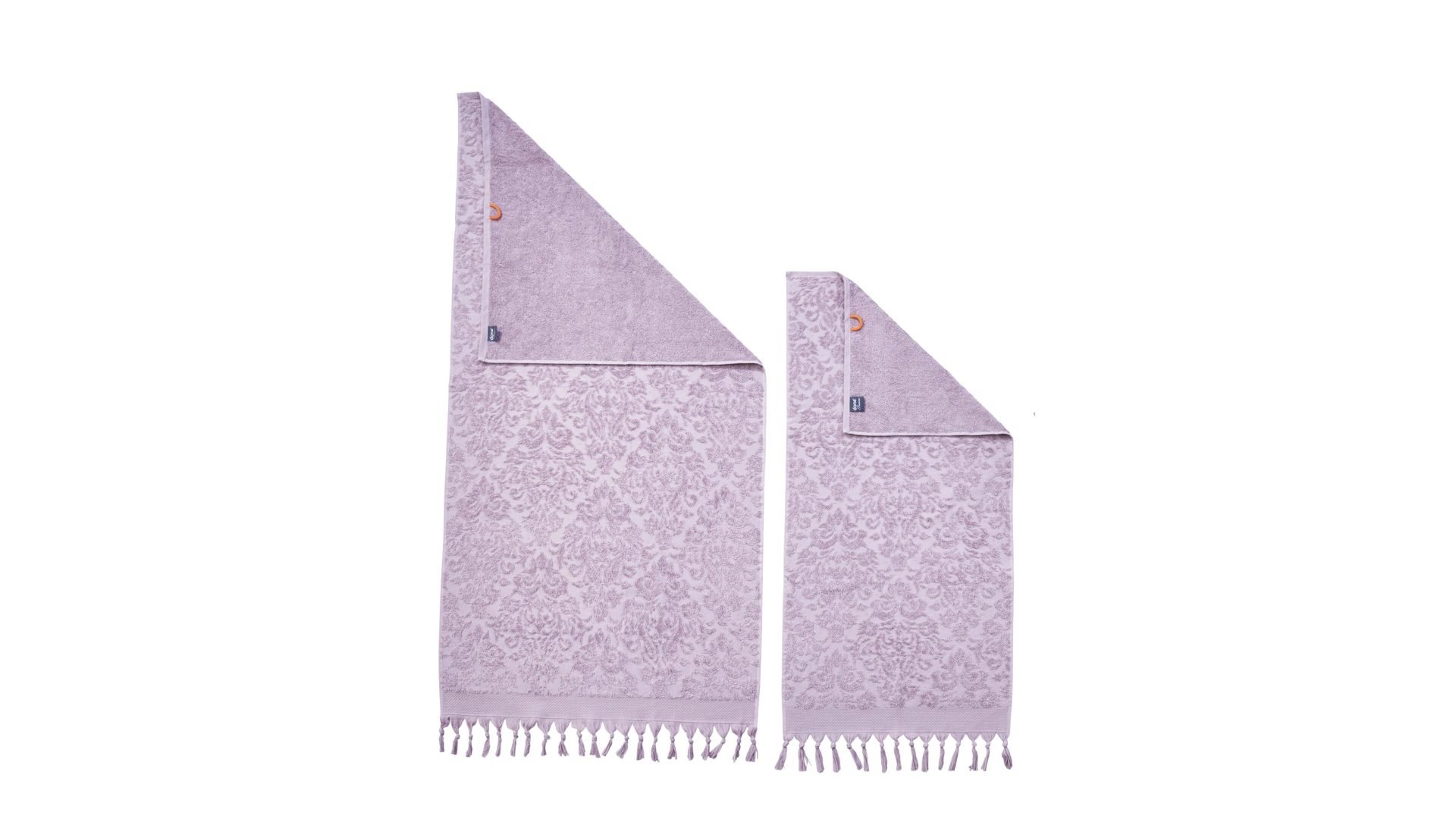 Handtuch-Set Done.® aus Stoff in Pastell done.® Handtuch-Set Provence Ornaments altrosafarbene Baumwolle – zweiteilig