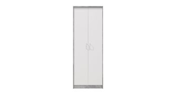 Aktenschrank Bega-consult aus Holz in Grau Aktenschrank weiße & betonfarbene Kunststoffoberflächen – zwei Türen, Höhe ca. 198 cm