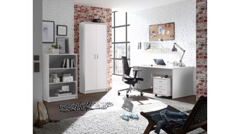 Aktenschrank Bega-consult aus Holz in Weiß Aktenschrank weiße Kunststoffoberflächen – zwei Türen, Höhe ca. 198 cm