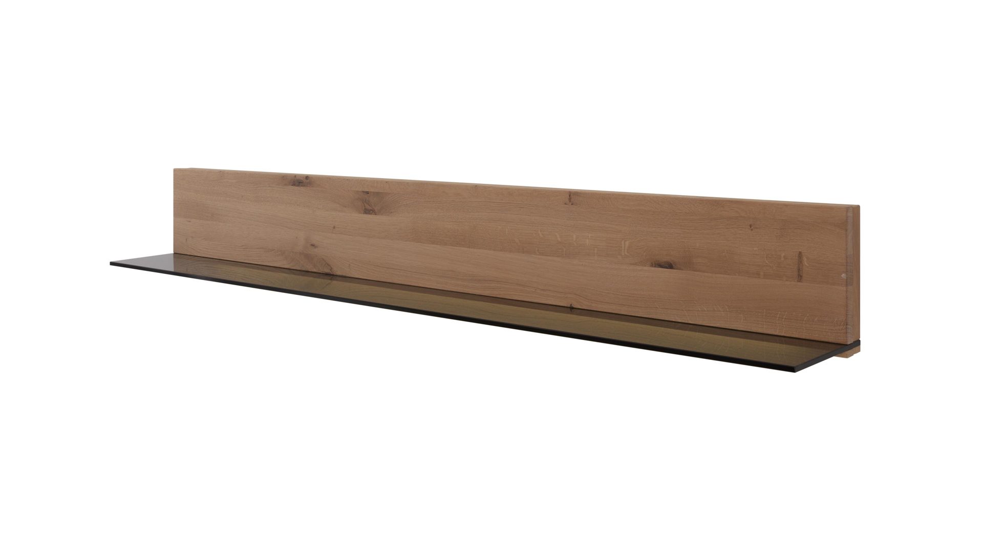 Wandregal Decker aus Holz in Holzfarben Wandregal biancofarbene Wildeiche – Länge ca. 102 cm