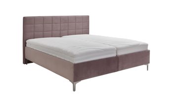 Polsterbett comfortmaster besser sitzen, liegen, leben aus Stoff in Rosa Comfortmaster Base Express - Polsterbett roséfarbener Bezug 1060 - Liegefläche ca. 180 x 200 cm