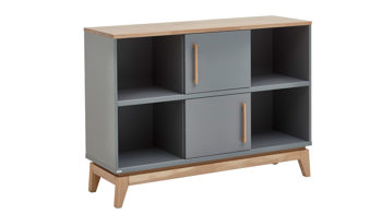 Sideboard Paidi aus Holz in Grau PAIDI Sideboard Sten Eiche & Schiefergrau – zwei Schiebetüren