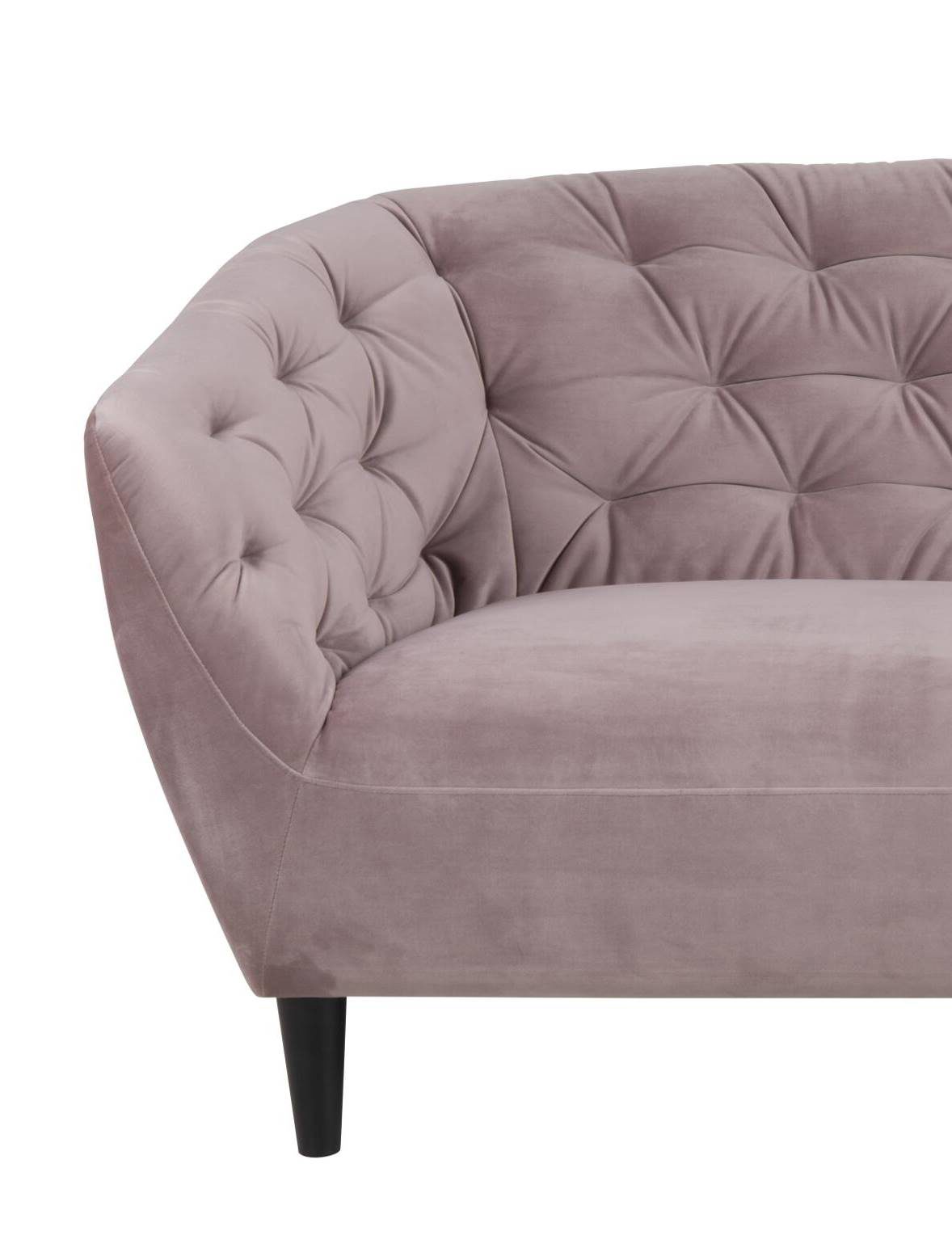 Dreisitzer Sofa Als Bequemes Polstermobel Pastellrosa Samt Vic 18 Schwarze Hoxter Paderborn Detmold
