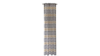 Schlaufenschal Indes fuggerhaus aus Stoff in Gelb HOMING Schlaufenschal Jannis safranfarben gestreift – ca. 140 x 245 cm