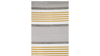 Schlaufenschal Indes fuggerhaus aus Stoff in Gelb HOMING Schlaufenschal Jannis safranfarben gestreift – ca. 140 x 245 cm