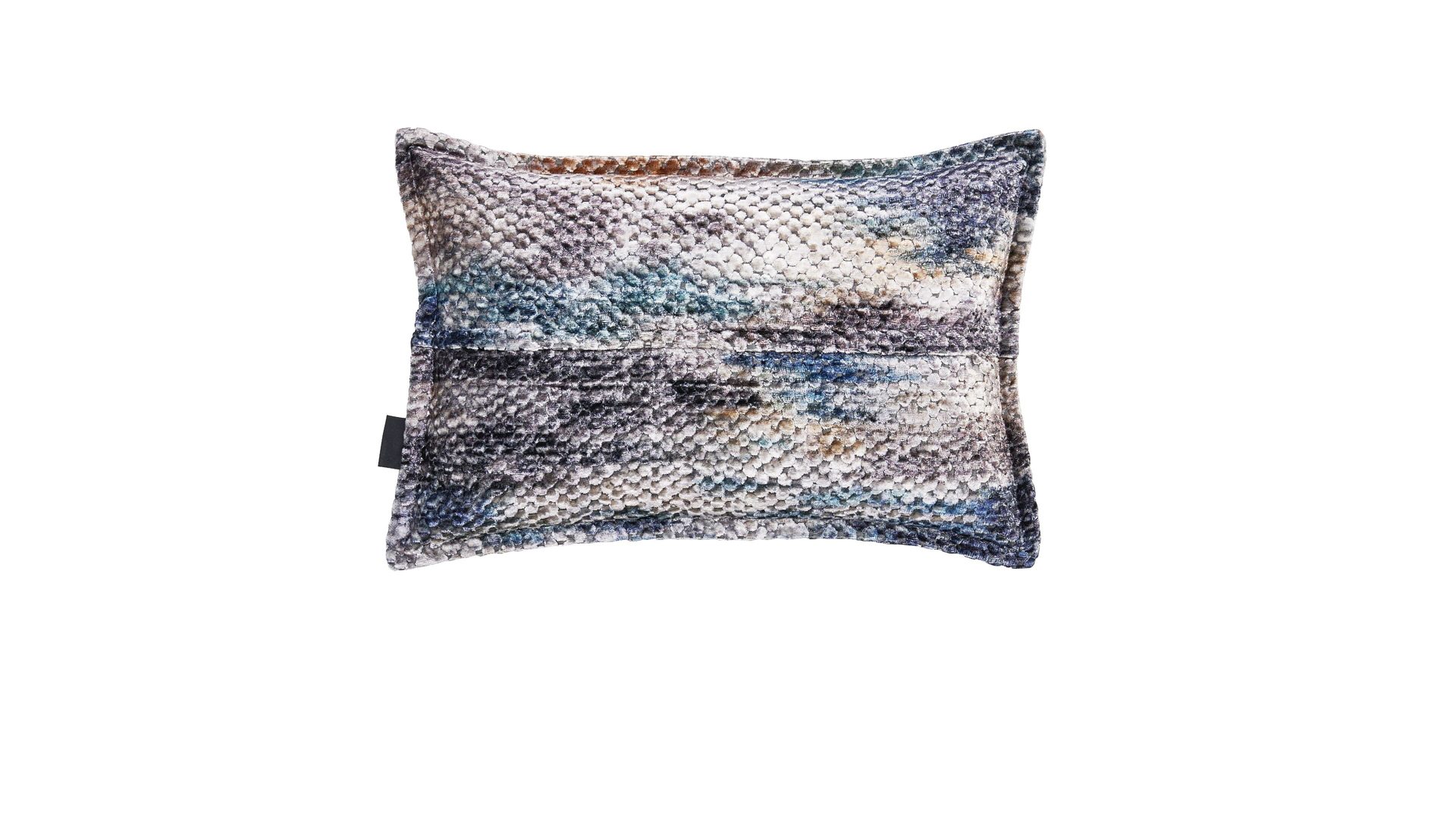 Kissenbezug /-hülle Done.® aus Stoff in Blau done.® Kissenhülle Cushion Glam Colour blau gemusterter Samt – ca. 40 x 60 cm