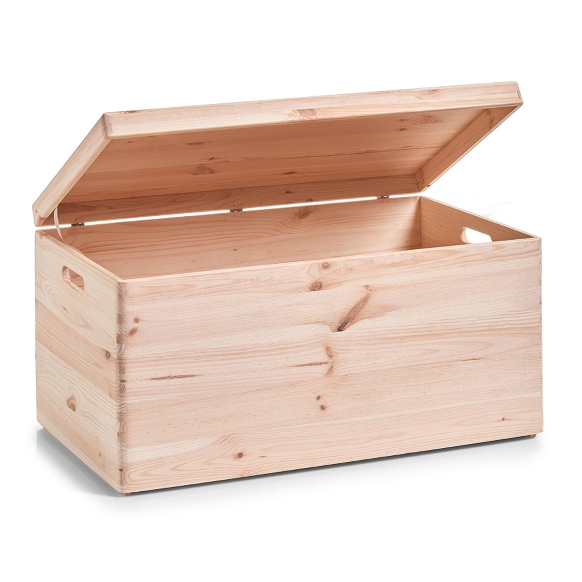 Aufbewahrungsbox Zeller present aus Holz in Holzfarben Allzweckkiste mit Deckel unbehandeltes Kiefernholz - ca. 60 x 40 cm