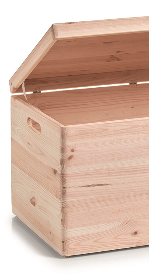 Aufbewahrungsbox Zeller present aus Holz in Holzfarben Allzweckkiste mit Deckel unbehandeltes Kiefernholz - ca. 60 x 40 cm