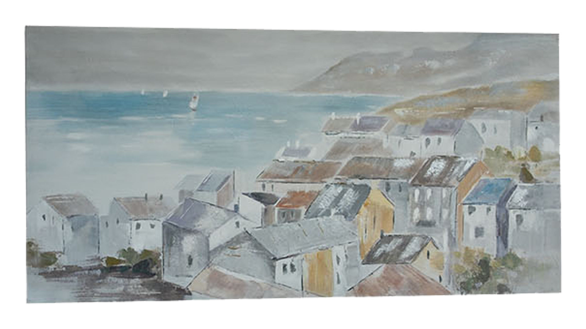so wonderful leinwandbild village acrylfarben kustenortmotiv ca 70 x 140 hoxter paderborn detmold