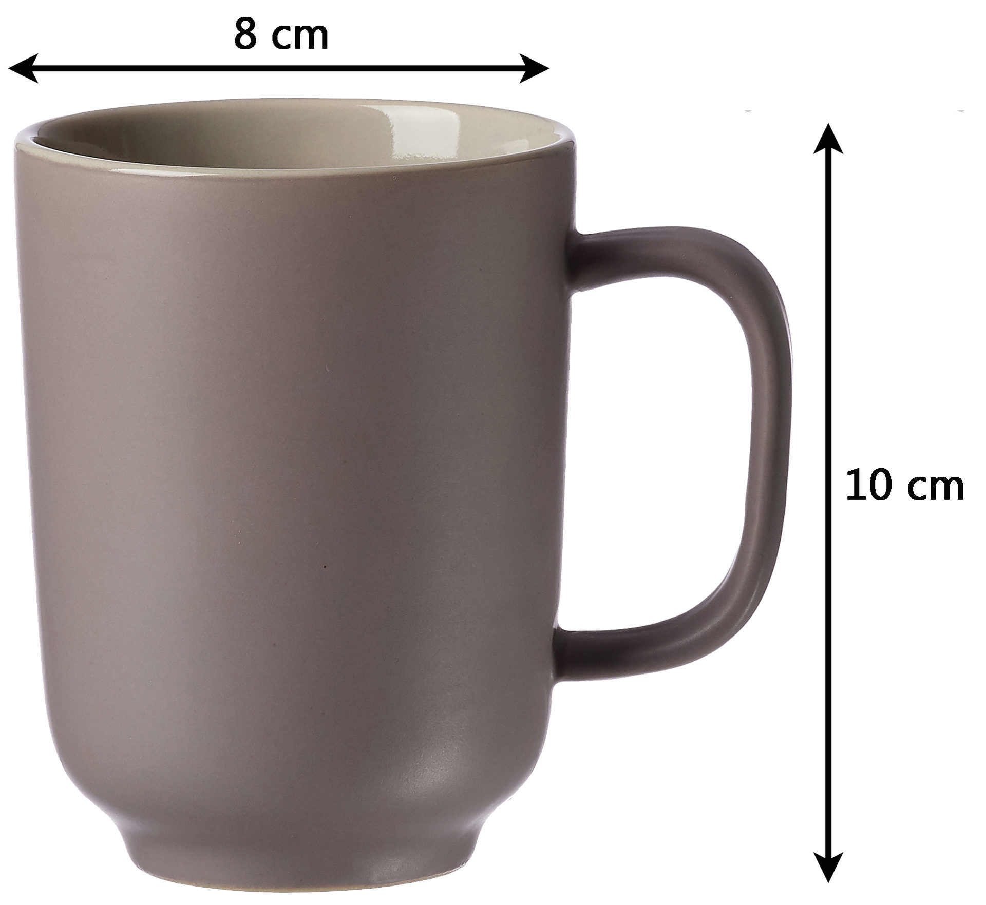 Kaffeebecher Ritzenhoff & breker aus Keramik in Grau Ritzenhoff & Breker Kaffeebecher Jasper taupefarbenes Steinzeug - vierteilig, ca. 320 ml Fassungsvermögen