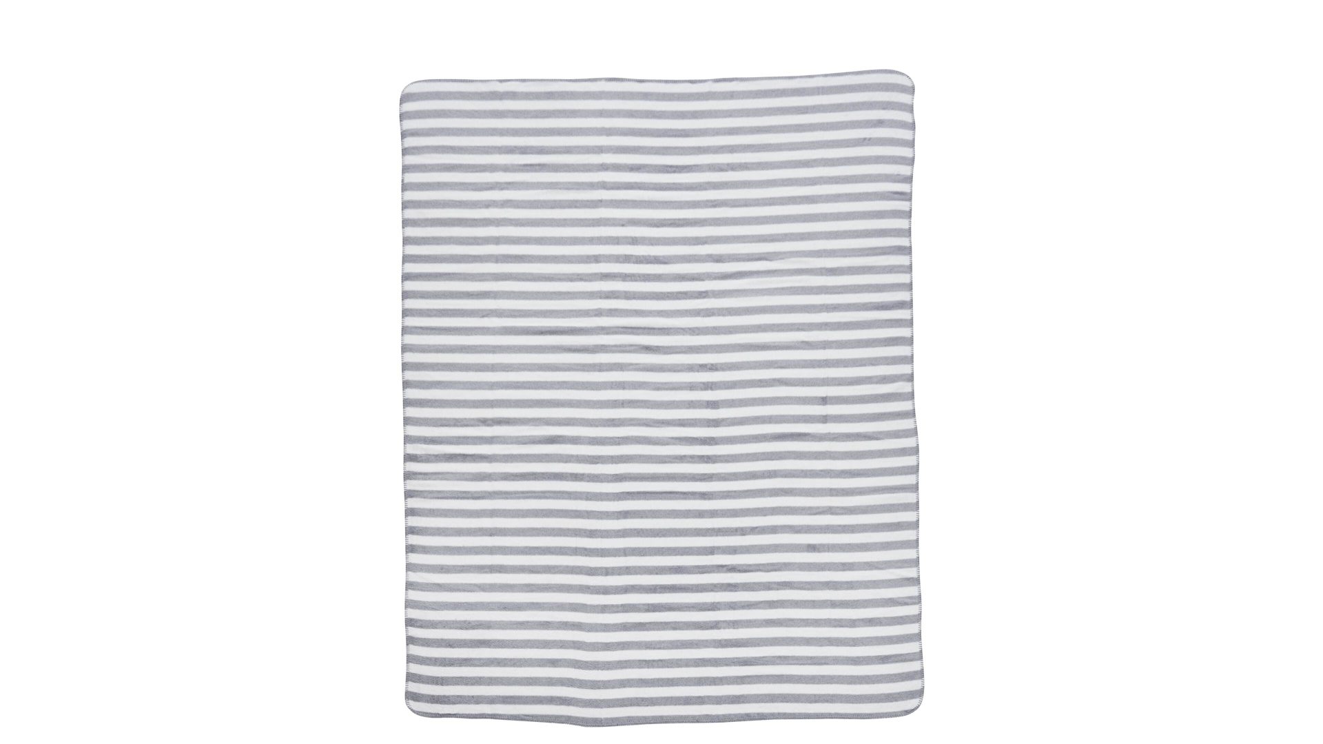 Wohndecke Done.® aus Stoff in Grau done.® Wohndecke Blanket Stripes Silber & Weiß – ca. 150 x 200 cm