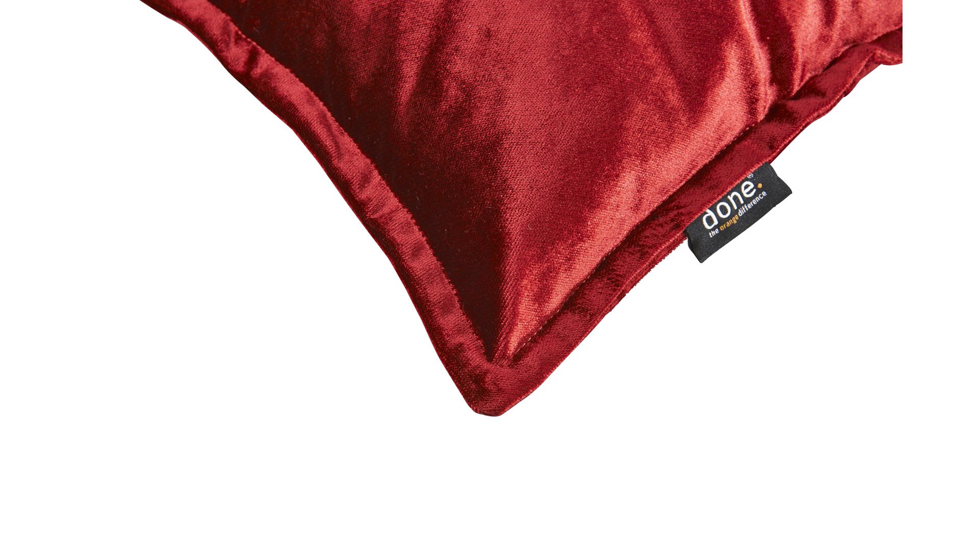 Kissenbezug /-hülle Done.® aus Stoff in Dunkelrot done.® Kissenhülle Cushion Glam roter Samt – ca. 45 x 45 cm